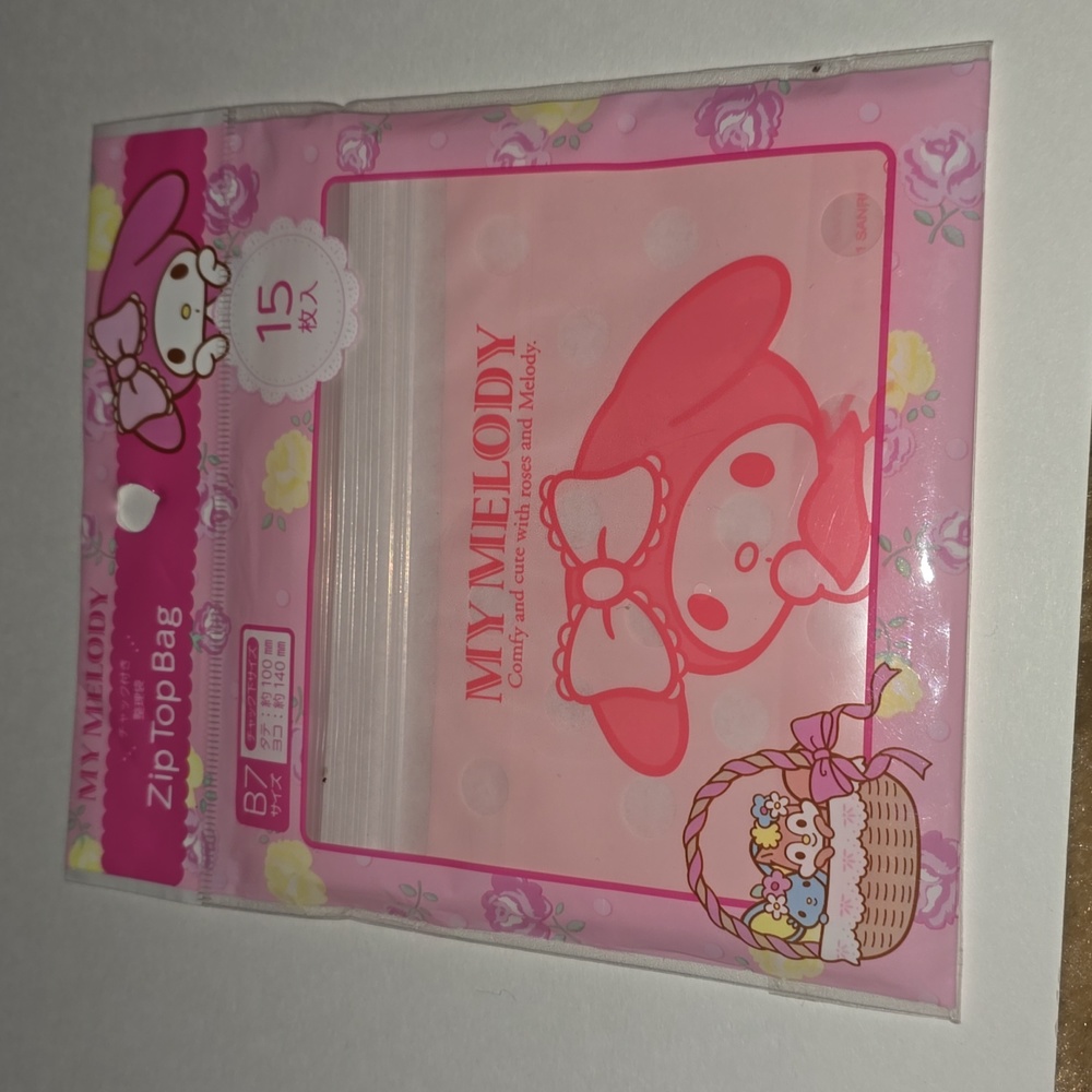 My Melody Pink Zip Top Bags